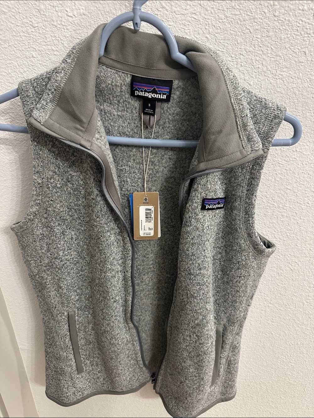 Patagonia Gray Heather Fleece Vest NWT